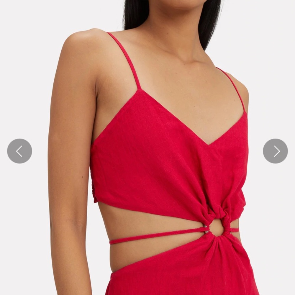 INTERMIX Red Midi Dress